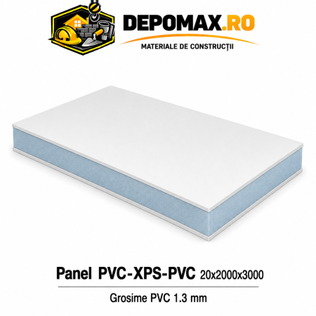 Panel PVC-XPS-PVC 20 x 2000 x 3000 mm, PVC 1.3 mm